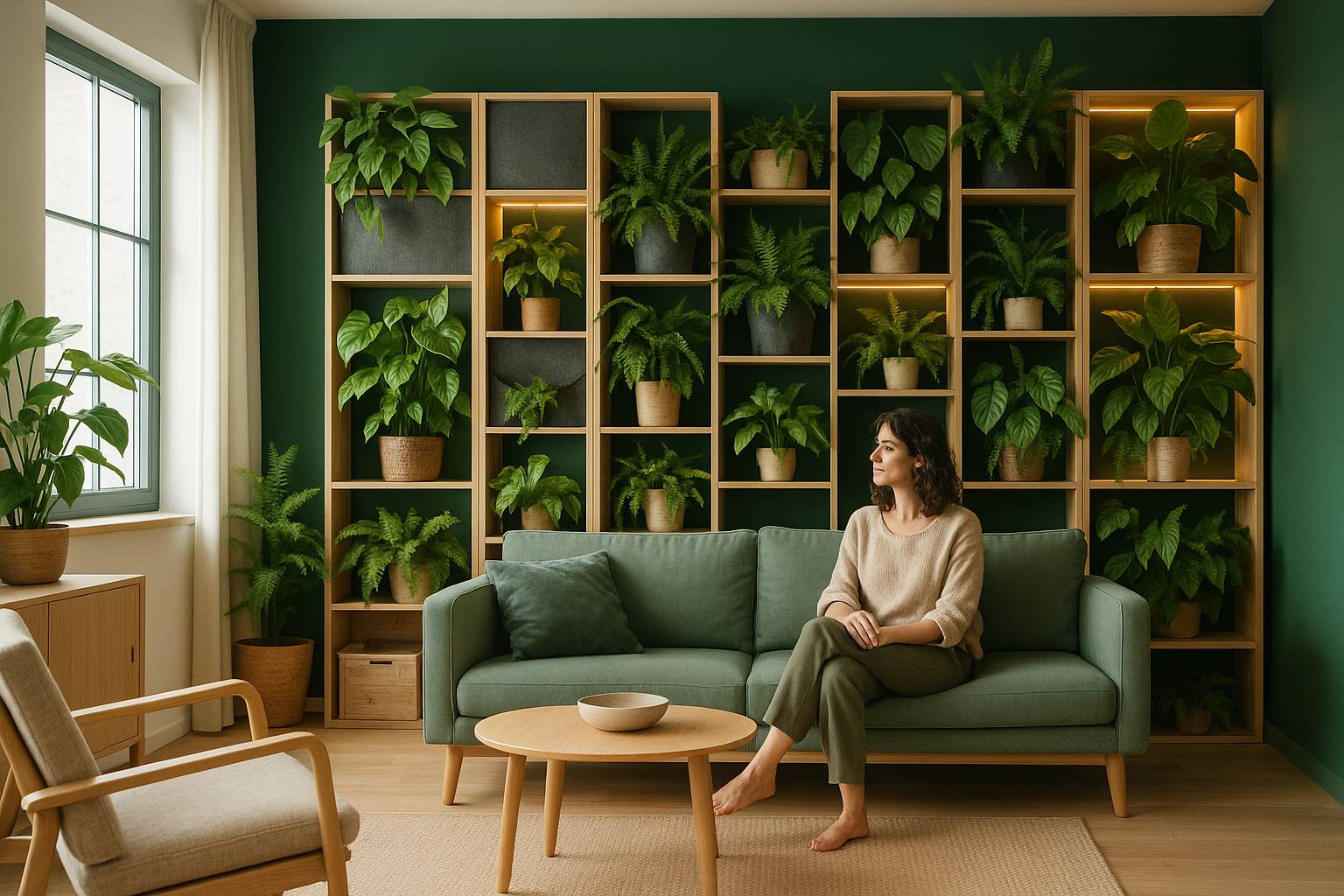 Cómo diseñar un jardín vertical natural en interiores