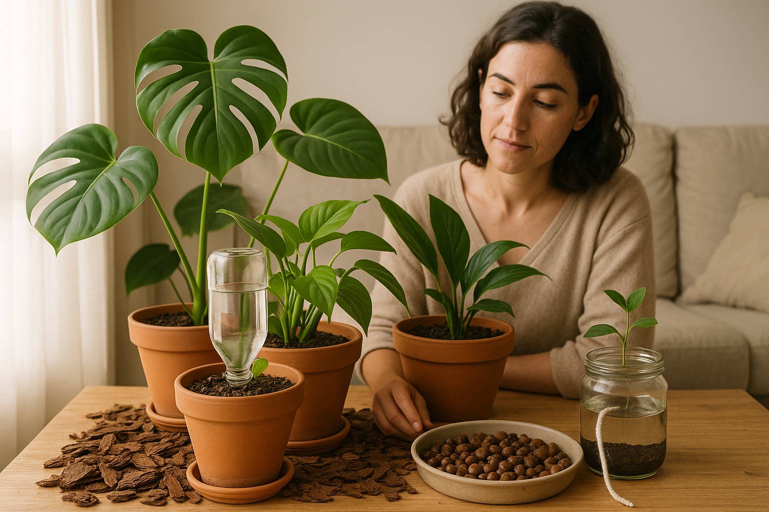 Cómo regar las plantas durante tus vacaciones sin sistema automático