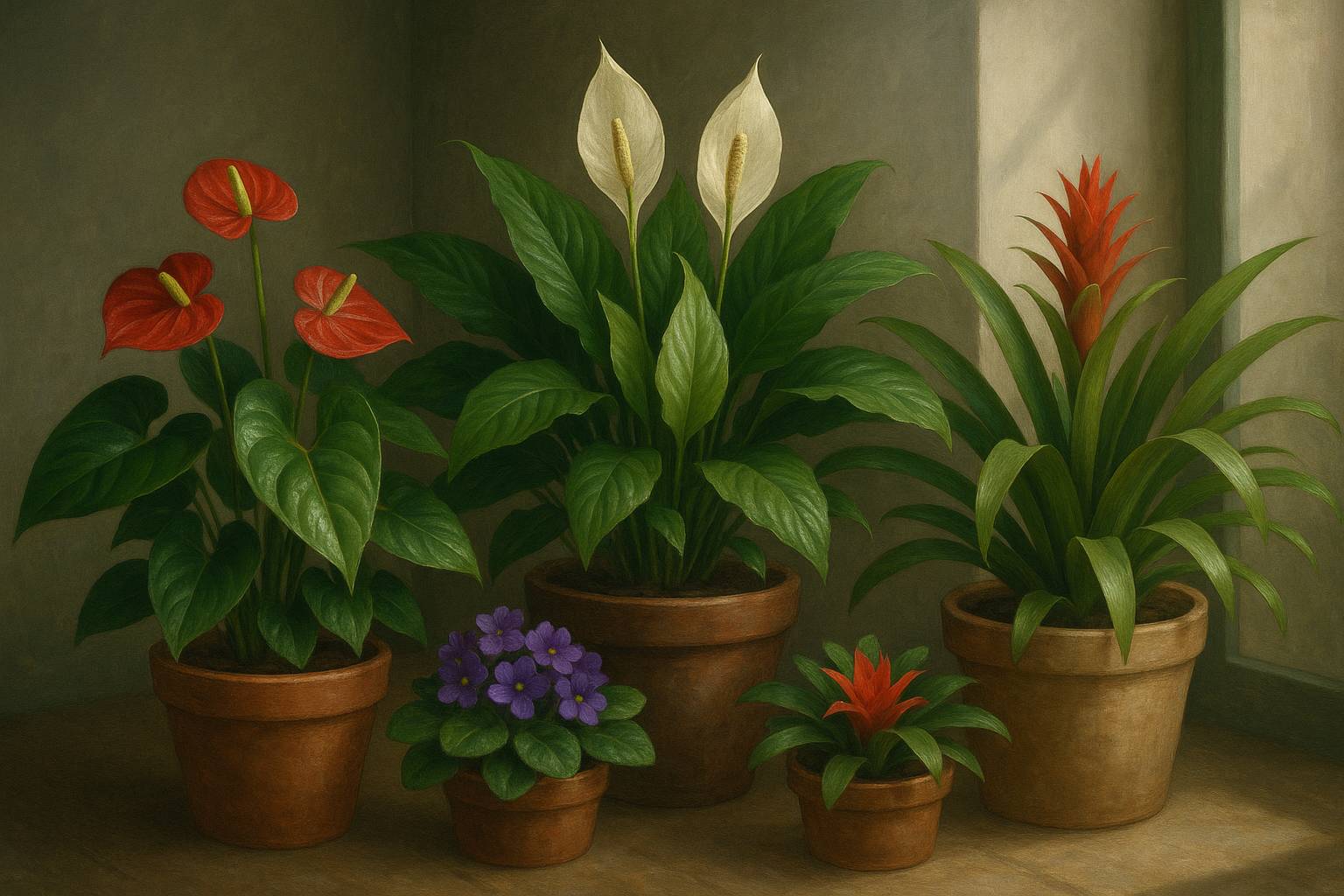 Plantas de sombra que florecen con poca luz: opciones para interiores y patios cubiertos