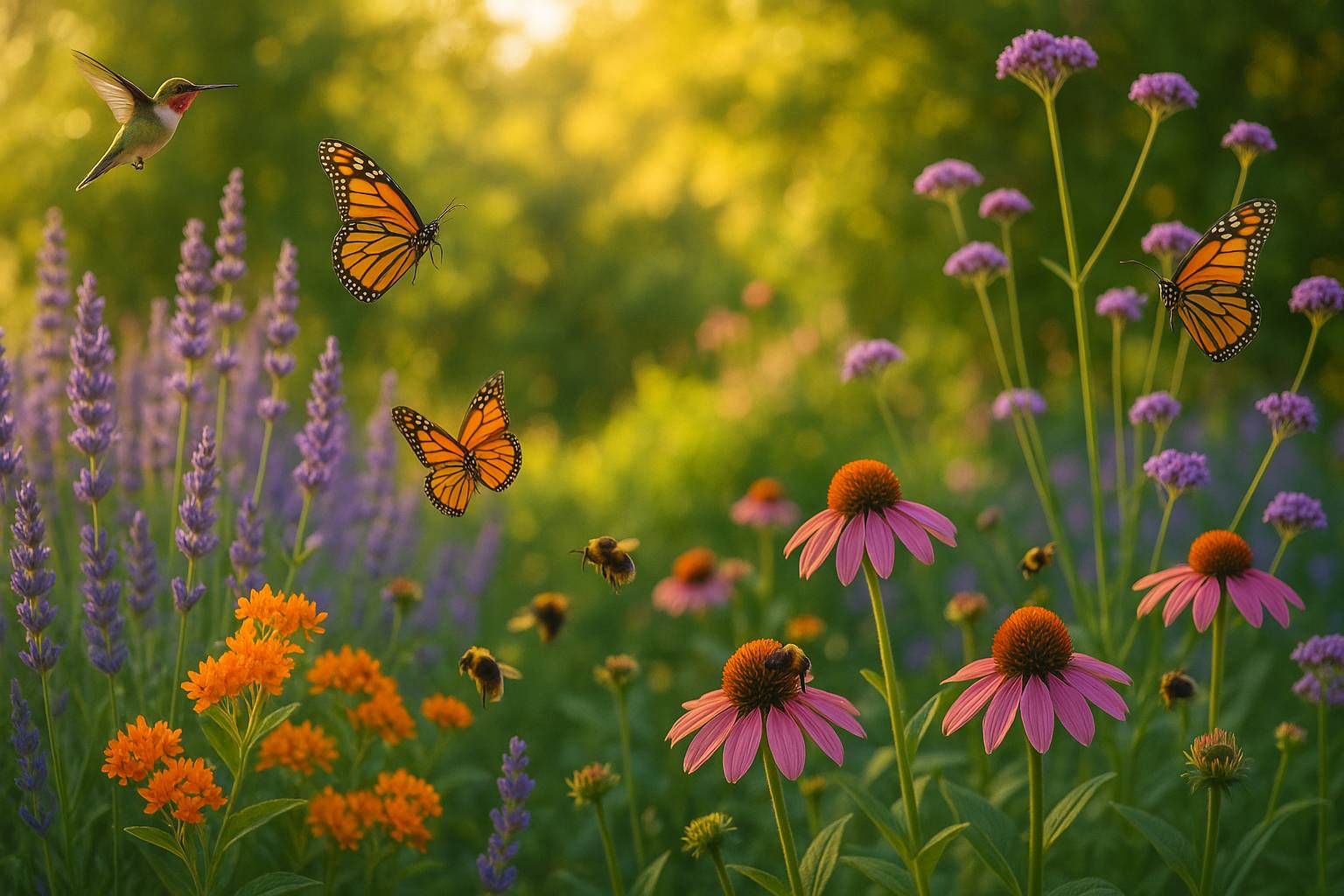 Plantas que atraen mariposas y polinizadores al jardín